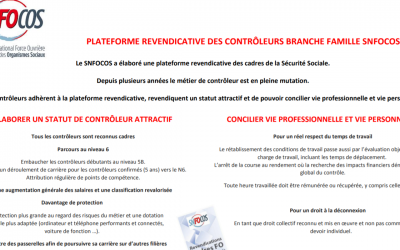 Métier de contrôleur Branche Famille : une position nationale portée par le SNFOCOS